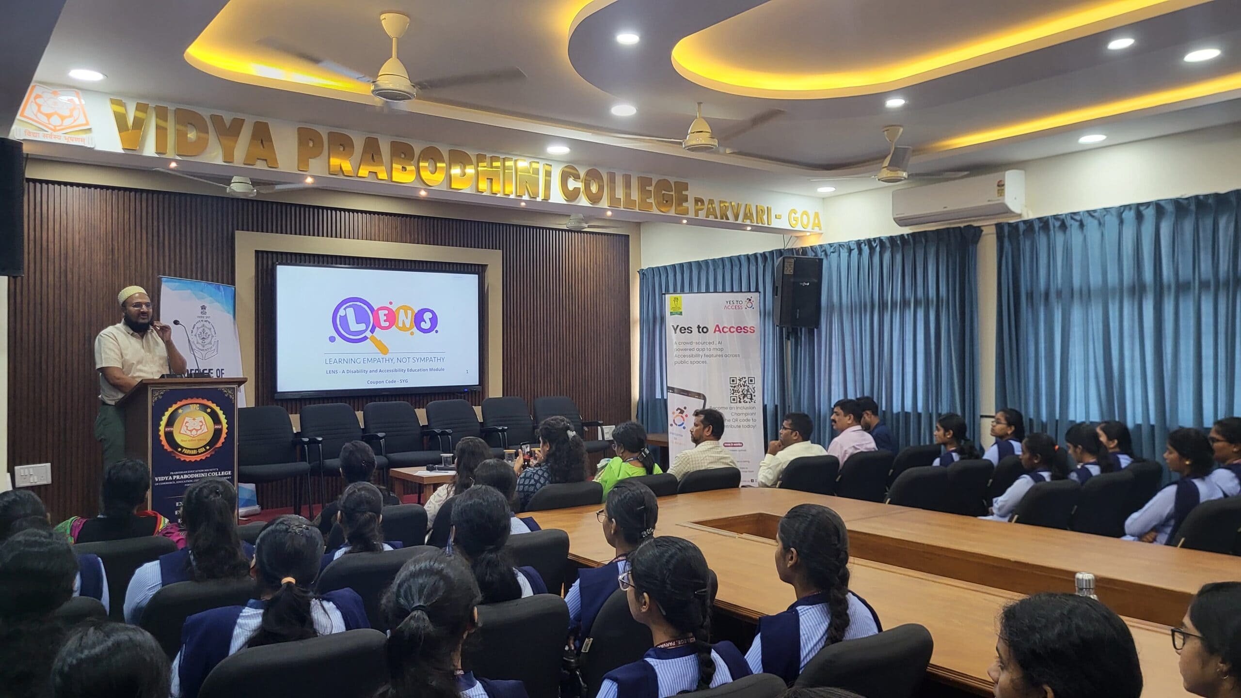 Yes to Access  LENS Session with school children in collaboration with CCPD, Goa